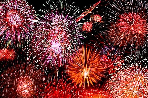 An image of a firework display